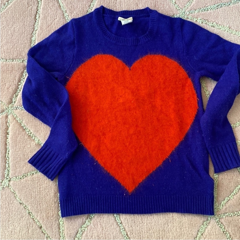 Crewcuts beautiful Purple Heart sweater sz 4/5